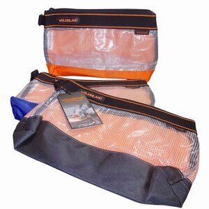Welkinland Clear Mesh Tool Bags Heavy Duty Blue Orange Black Organize Storage